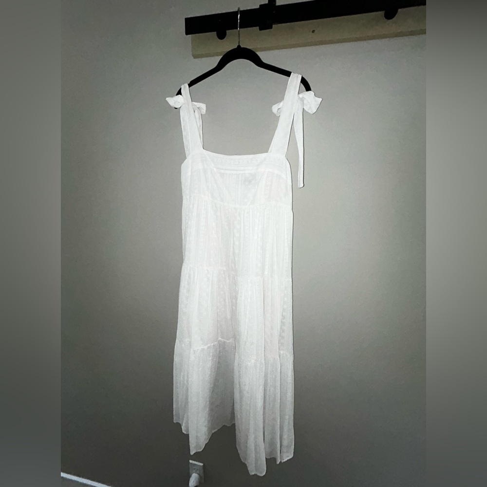 Opt white eyelet midi sundress